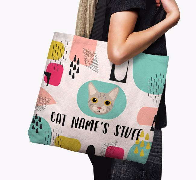 Abstract {dogsName}'s Stuff - Personalized {breedFullName} Canvas Bag